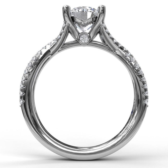 Diamond Twist Engagement Ring Setting