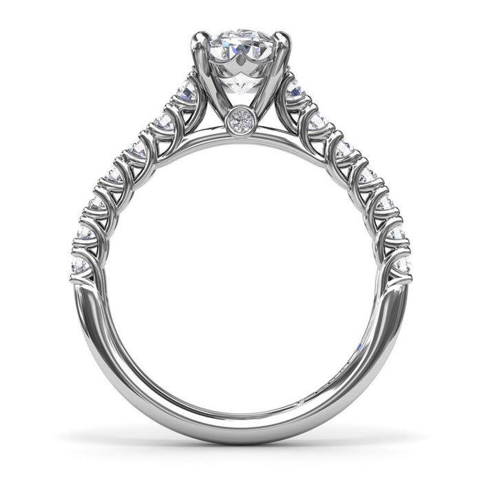 Trellis Set Oval Diamond Engagement Ring Setting