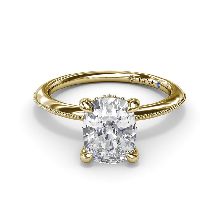 Milgrain Knife-Edge Engagement Ring Setting