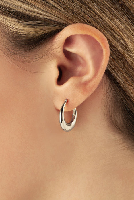 Sterling Silver Polished Hoop Earrings