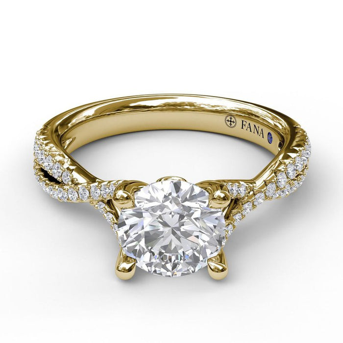 Diamond Twist Engagement Ring Setting