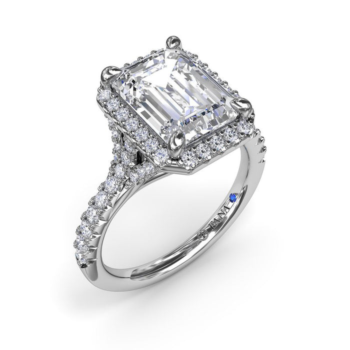 Striking and Bold Halo Engagement Ring Setting
