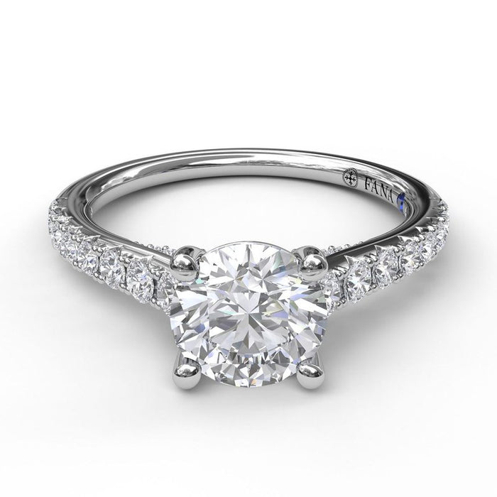 Diamond Shank with Bridge Detail Engagement Ring Setting