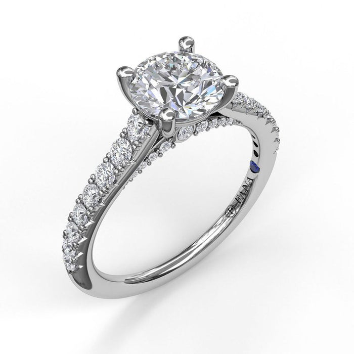 Diamond Shank with Bridge Detail Engagement Ring Setting