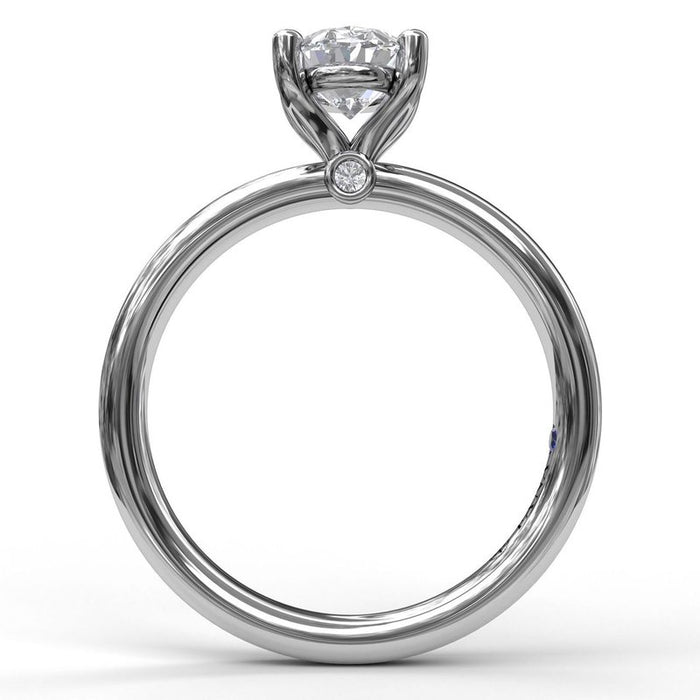 Classic Oval Solitaire Engagement Ring Setting