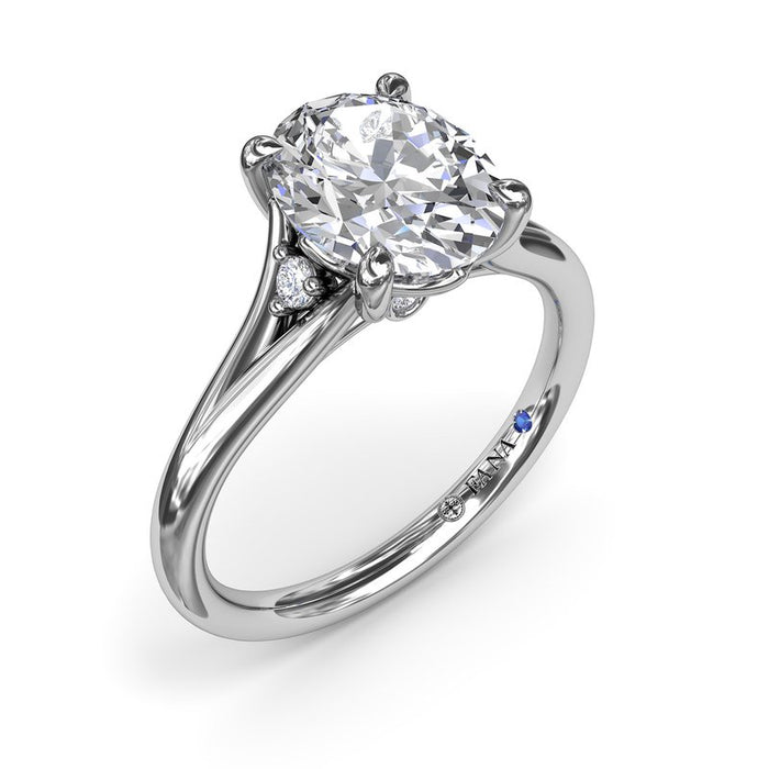 Split Shank with Accent Diamonds Engagement Ring Setting