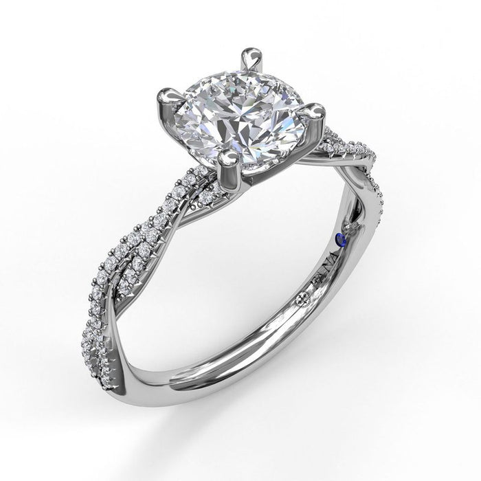 Petite Diamond Twist Engagement Ring Setting