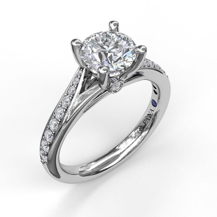 Subtle Split Shank Engagement Ring Setting