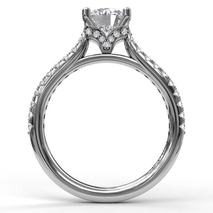 Diamond Shank with Delicate Side Detail Engagement Ring Setting
