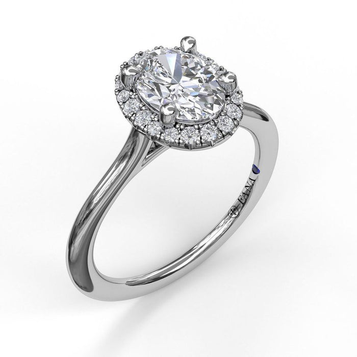 Classic Oval Halo Engagement Ring Setting