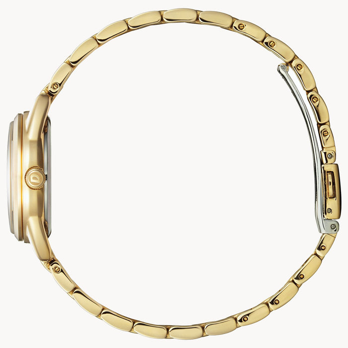Citizen Weekender Eco-Drive Watch, Gold-Tone with White Dial