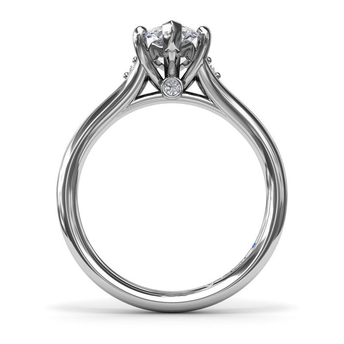 Split Shank with Marquise Center Engagement Ring Setting