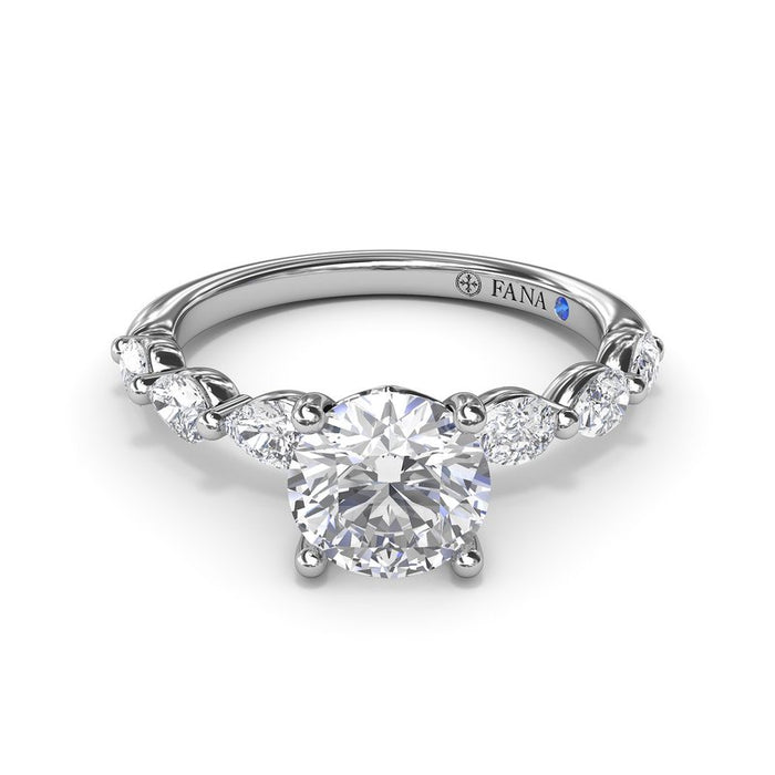Pear-Shape Diamond Shank Engagement Ring Setting