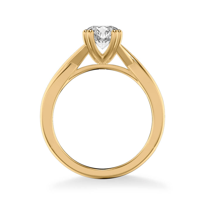Solitude Contemporary Solitaire Twist Engagement Ring Setting