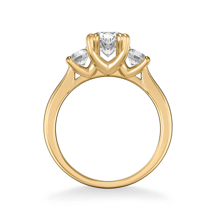 Amanda Classic Three-Stone Engagement Ring Setting