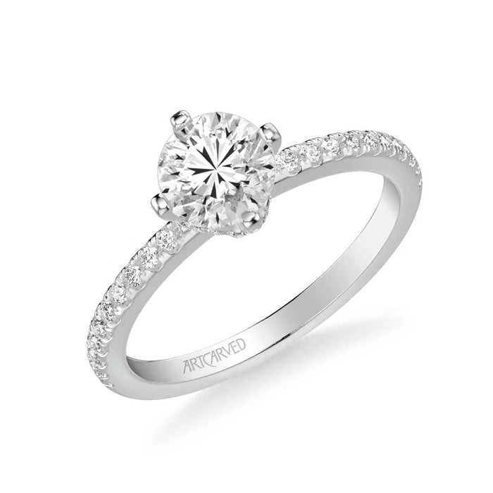 Ashlyn Classic Side Stone Engagement Ring Setting