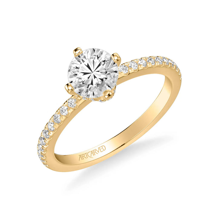 Ashlyn Classic Side Stone Engagement Ring Setting