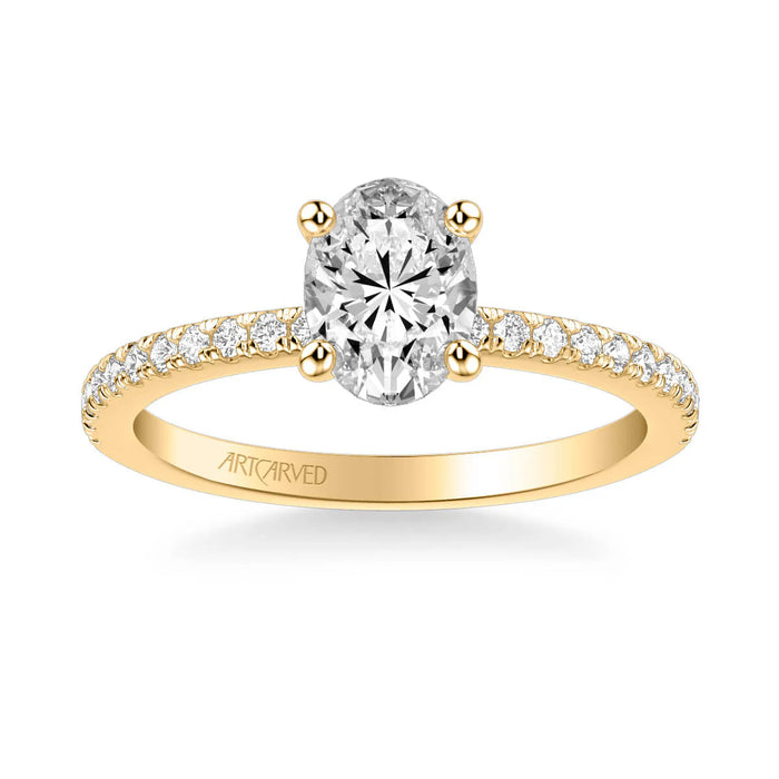 Sybil Classic Side Stone Engagement Ring Setting
