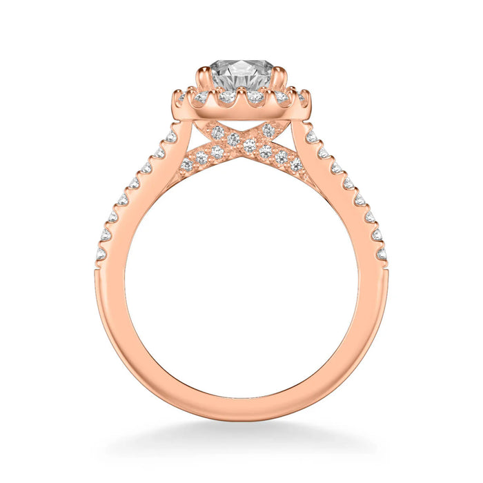 Judith Classic Round Halo Engagement Ring Setting