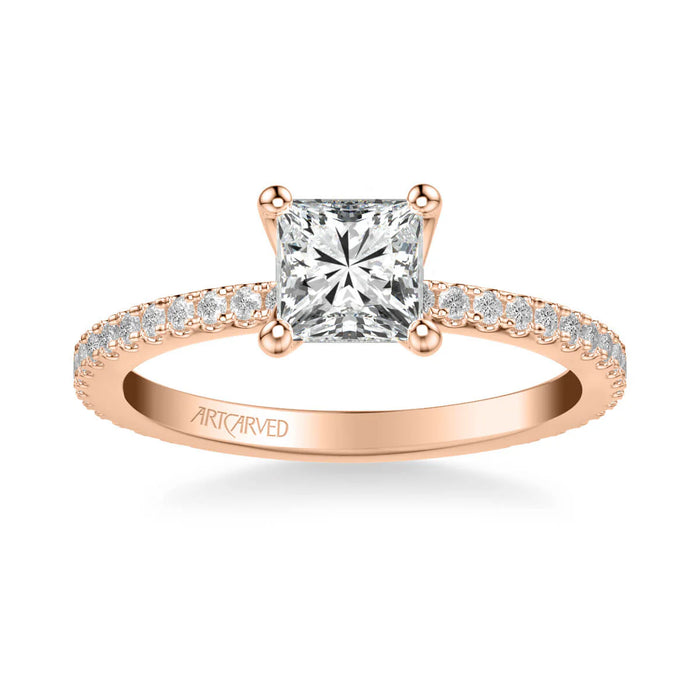 Aubrey Classic Side Stone Engagement Ring Setting