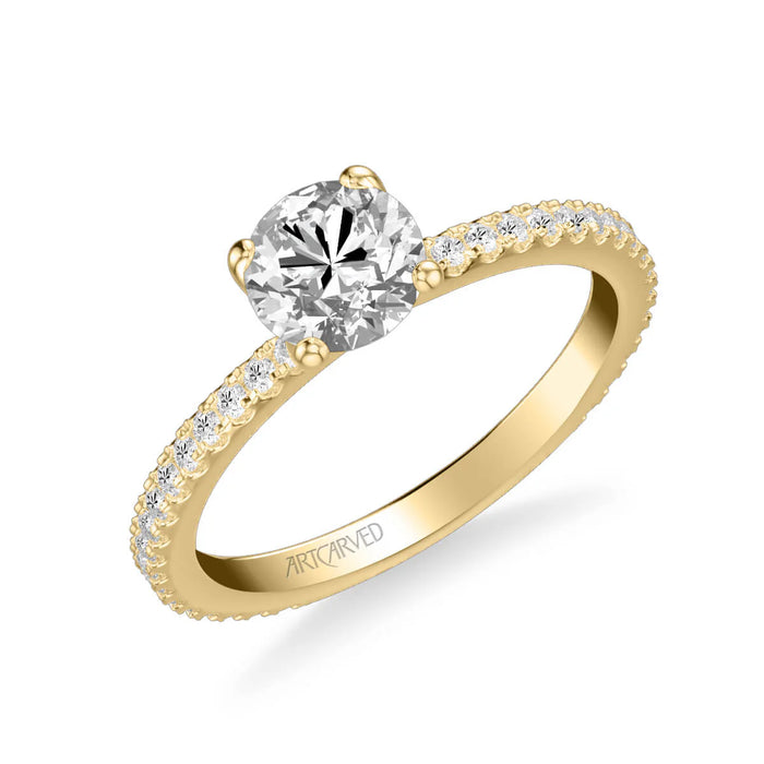 Aubrey Classic Side Stone Engagement Ring Setting
