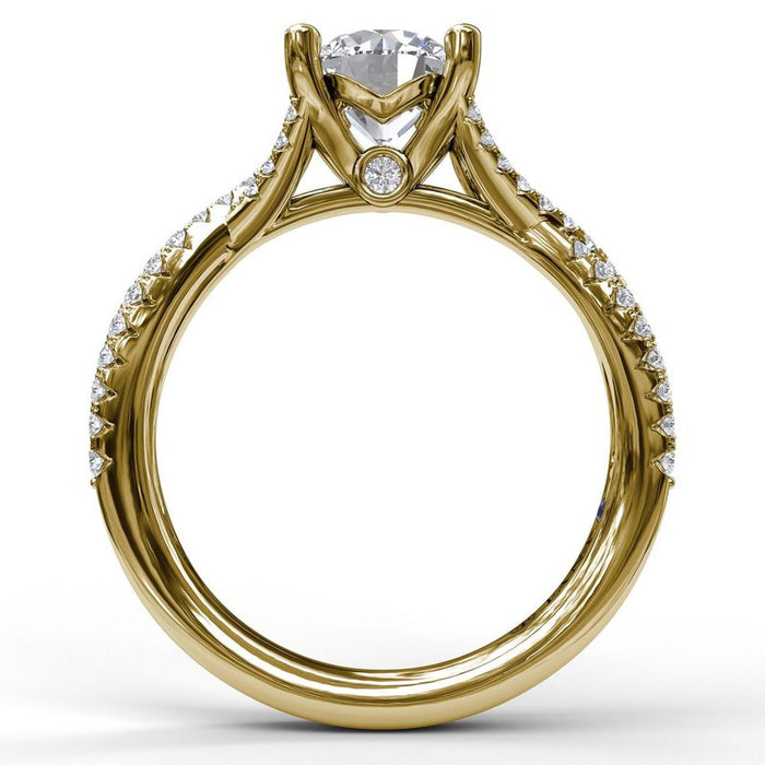 Diamond Twist Engagement Ring Setting