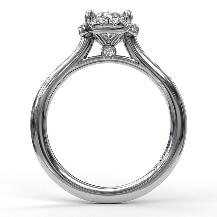 Classic Oval Halo Engagement Ring Setting