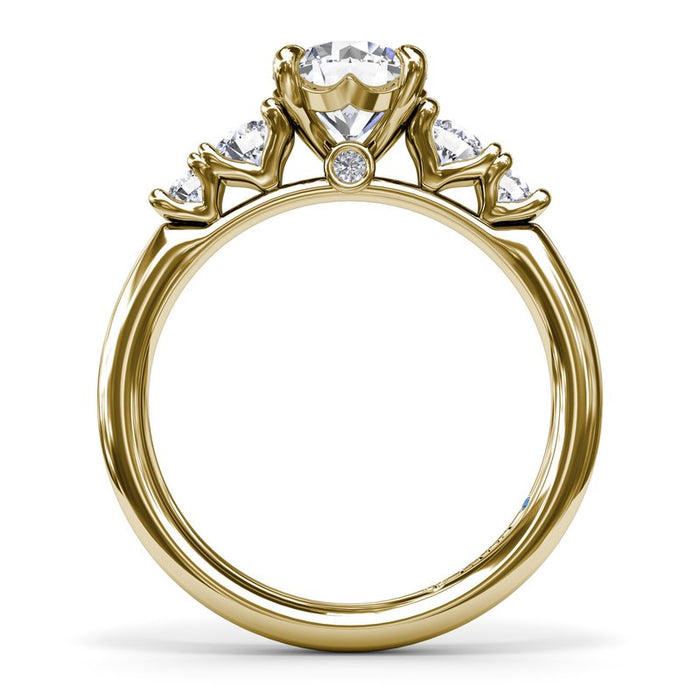 Five Stone Round Engagement Ring Setting