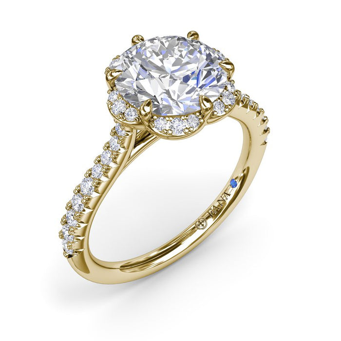Blossoming Halo Engagement Ring Setting