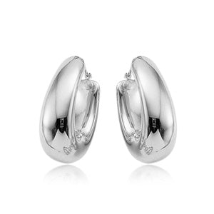 Sterling Silver Polished Hoop Earrings