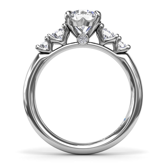 Five Stone Round Engagement Ring Setting