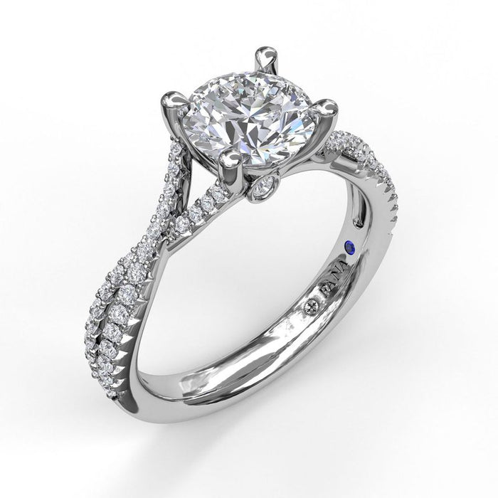 Diamond Twist Engagement Ring Setting