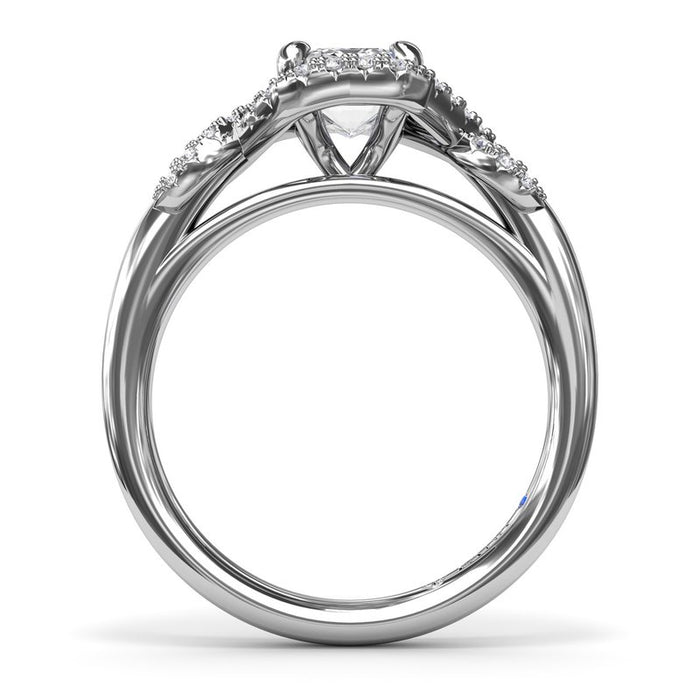 Love Knot Halo Engagement Ring Setting
