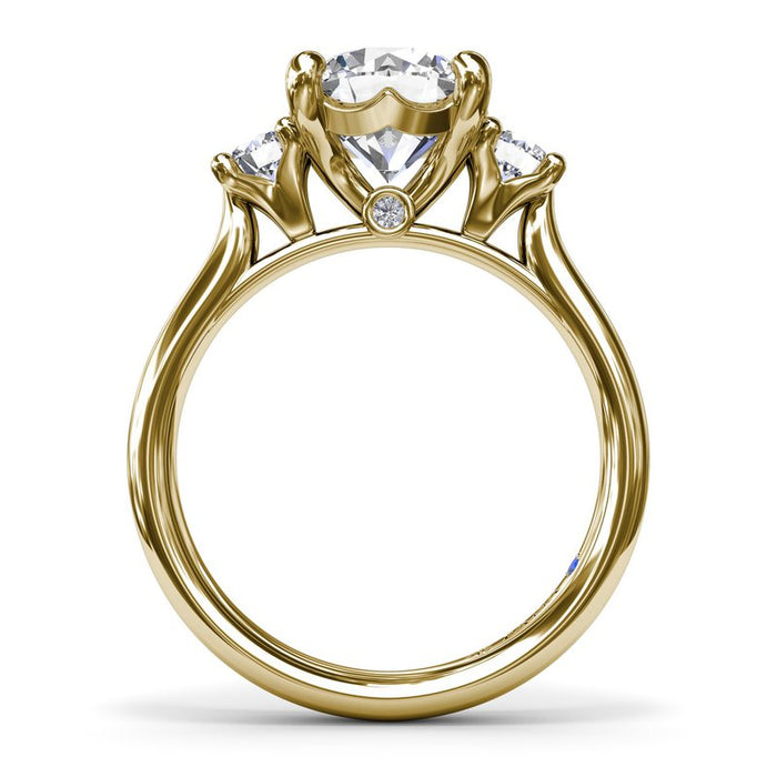 Three-Stone Round Engagement Ring Setting