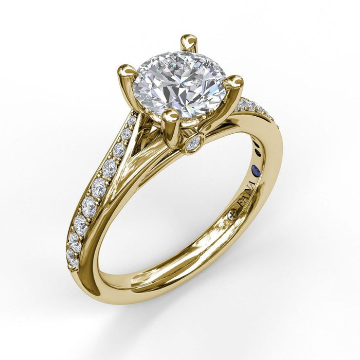 Subtle Split Shank Engagement Ring Setting