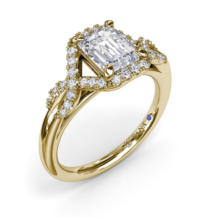 Love Knot Halo Engagement Ring Setting