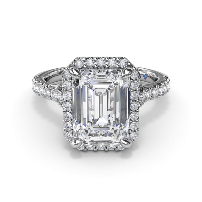 Striking and Bold Halo Engagement Ring Setting