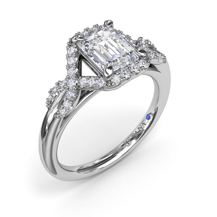 Love Knot Halo Engagement Ring Setting