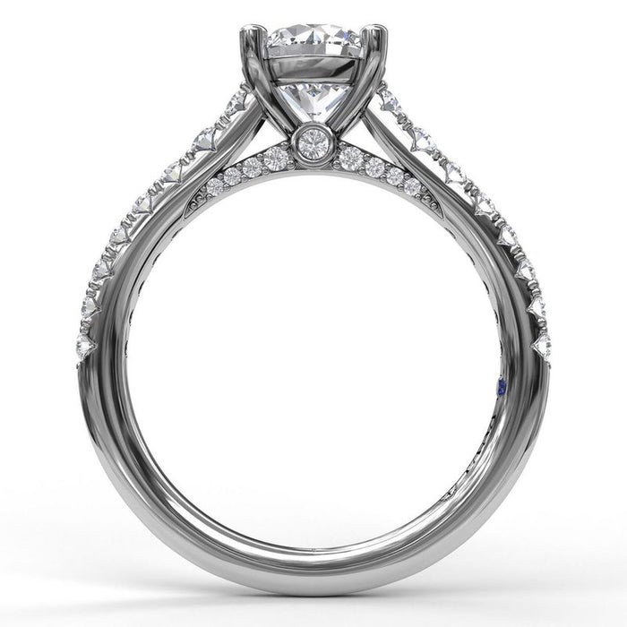 Diamond Shank with Bridge Detail Engagement Ring Setting
