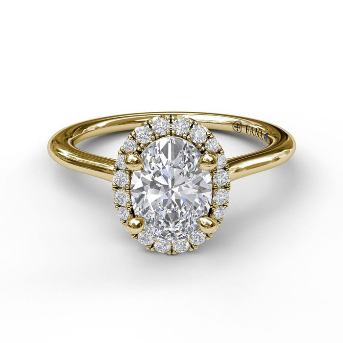 Classic Oval Halo Engagement Ring Setting