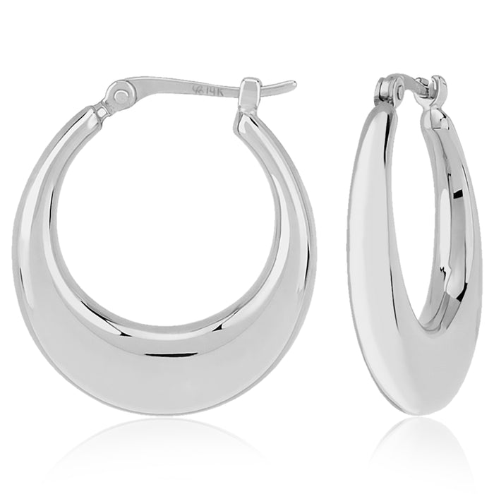 Sterling Silver Polished Hoop Earrings