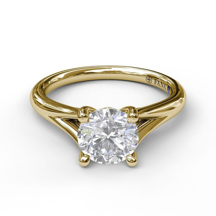 Split Shank Solitaire Engagement Ring Setting