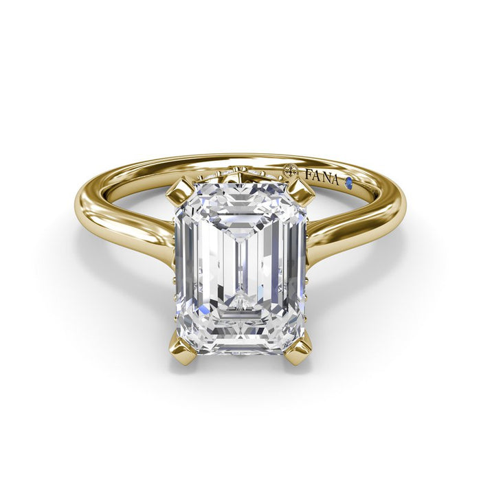 Timeless Hidden Halo Engagement Ring Setting