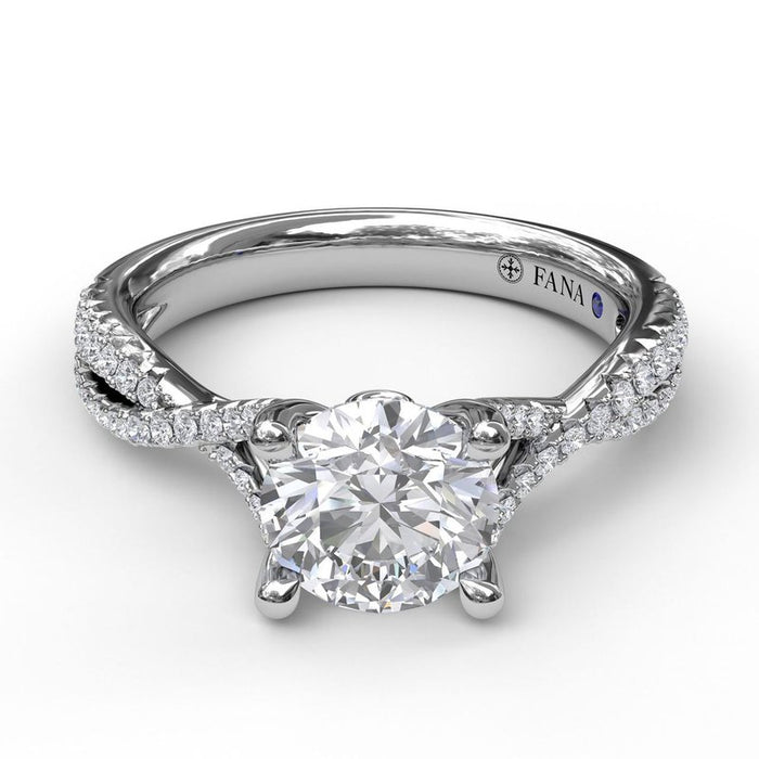 Diamond Twist Engagement Ring Setting