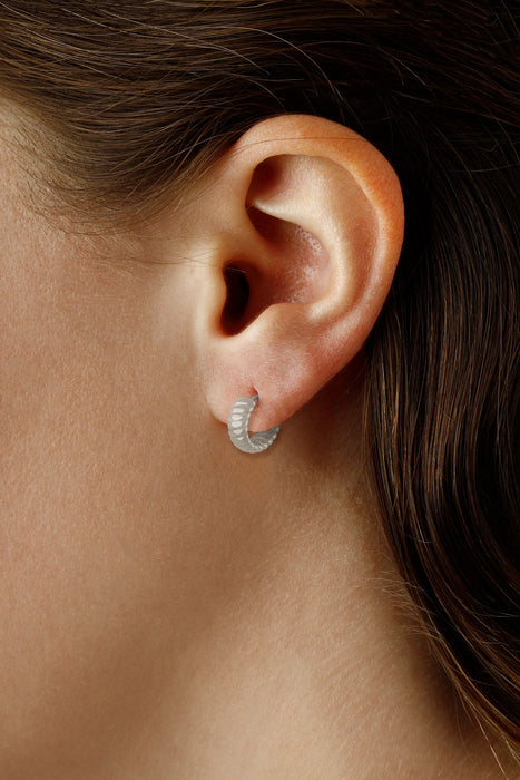 Sterling Silver Multi Twist Hoop Earrings