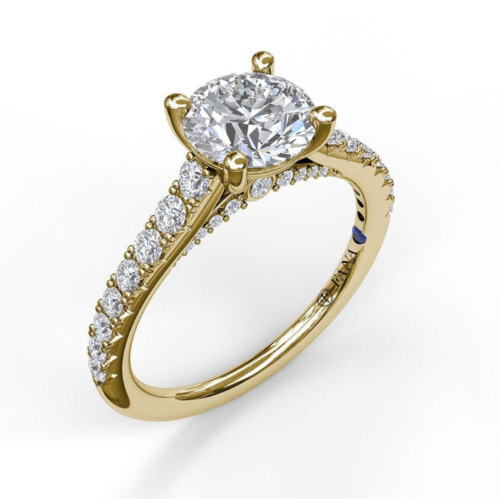 Diamond Shank with Bridge Detail Engagement Ring Setting