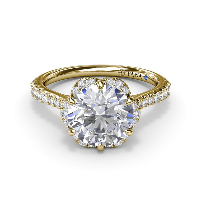 Blossoming Halo Engagement Ring Setting