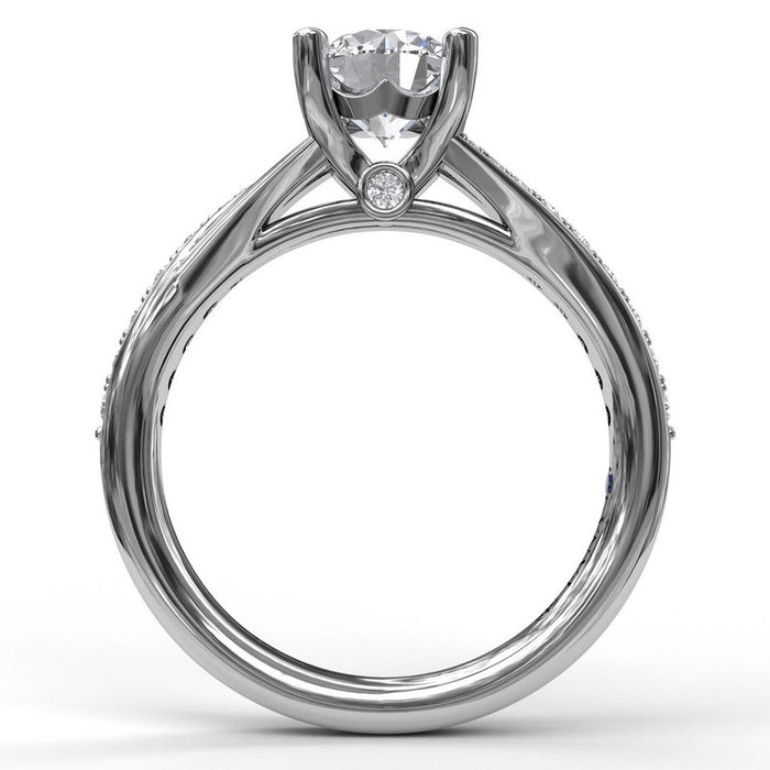Subtle Split Shank Engagement Ring Setting