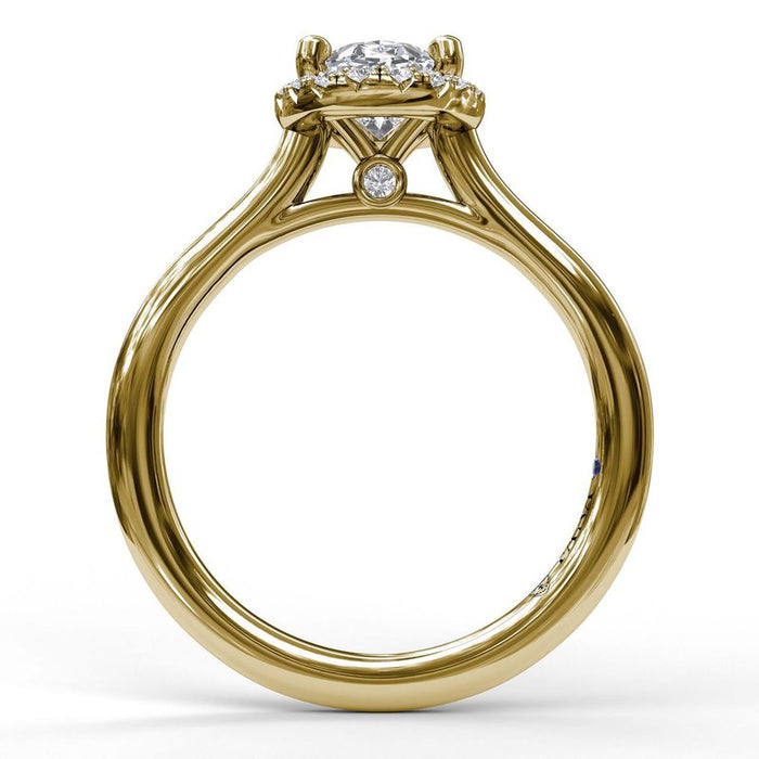 Classic Oval Halo Engagement Ring Setting