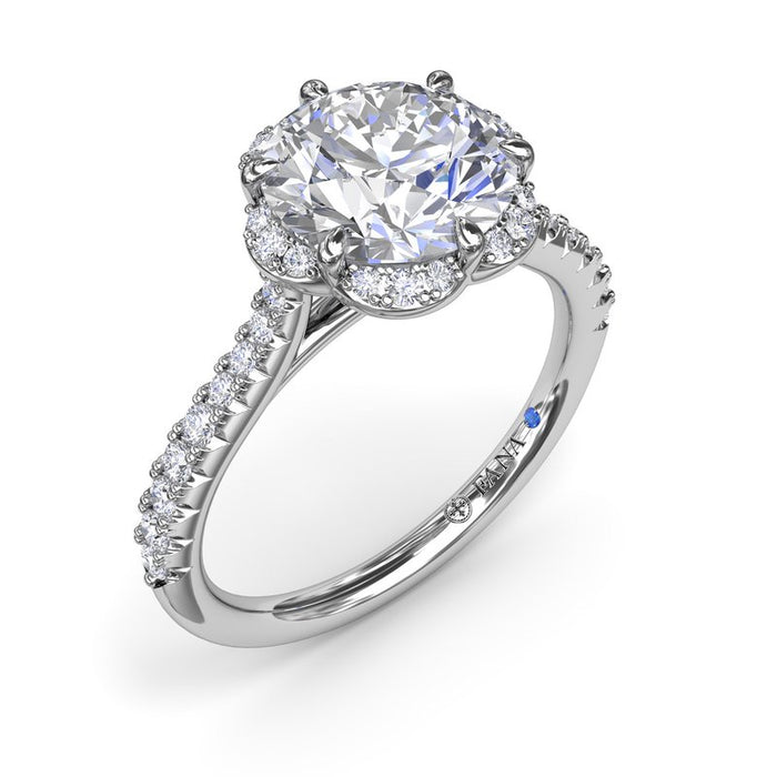 Blossoming Halo Engagement Ring Setting